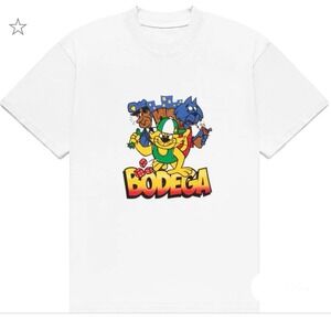 Bodega Cats Outside T Shirt  Size L  Unisex White  New